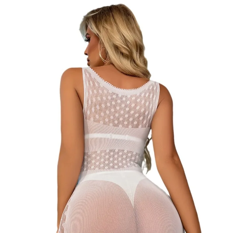 Sexy and Playful Lace Perspective Tight Fitting Jumpsuit Set Perspective Uniform Fishnet Bodysuit  Bodysuit Body Suit Sexy Porno