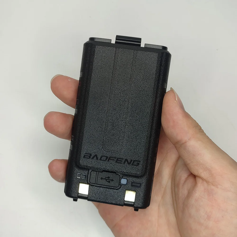 BAOFENG-Batería de walkie-talkie UV-5RH, carga tipo C, alta capacidad, recargable, Radios bidireccionales, receptor de Radio de BF-UV5RH