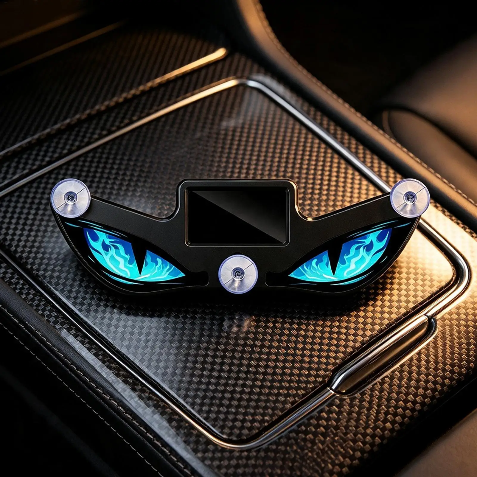 USB Rechargeable Car Windshield Warning Eye Light No Drill Waterproof Decor Car Window LED Eyes Warning Light for Sedan Truck RV