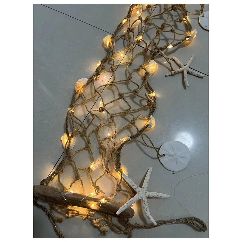 Lichterketten mit Strand motiven, LED-Muscheln und Muschel, dekorative Lichter, Weihnachts lichter und Atmosphären lichter