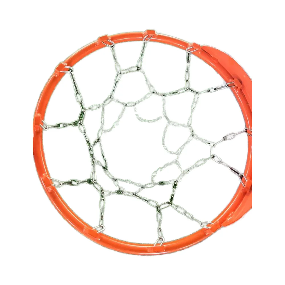 실내 및 실외용 스테인리스 스틸 직조 체인 중량급 표준 농구 네트