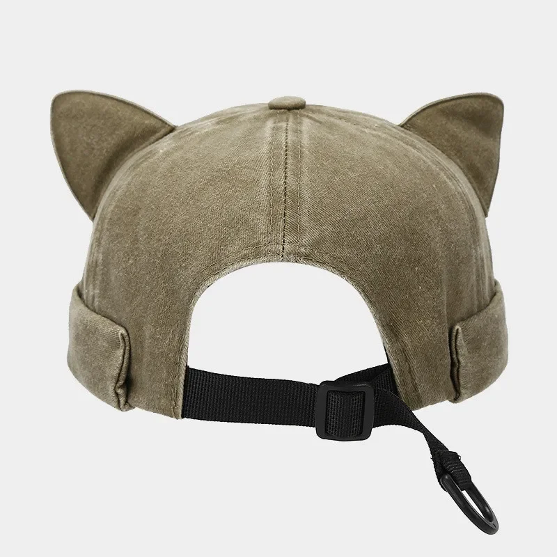 Four Seasons Cotton Solid Cartoon Docker Cap Brimless Hat Beanie Landlord Sailor Cap Girl and Women 01