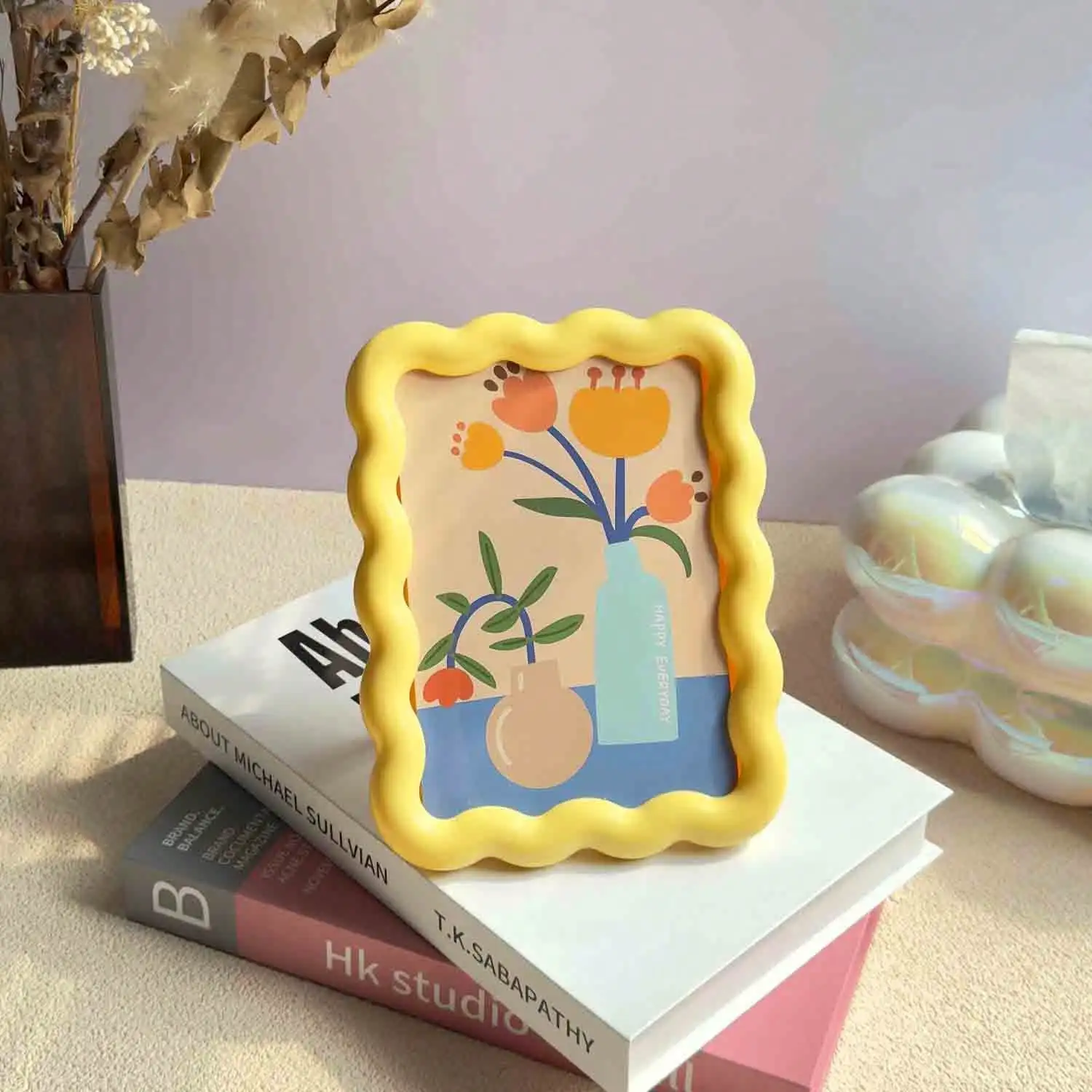 Pink/Green/Yellow 6inch Picture Frame Cartoon Creativity Tabletop Acrylic Frame for Photos Quality Frames Home Decor Gifts