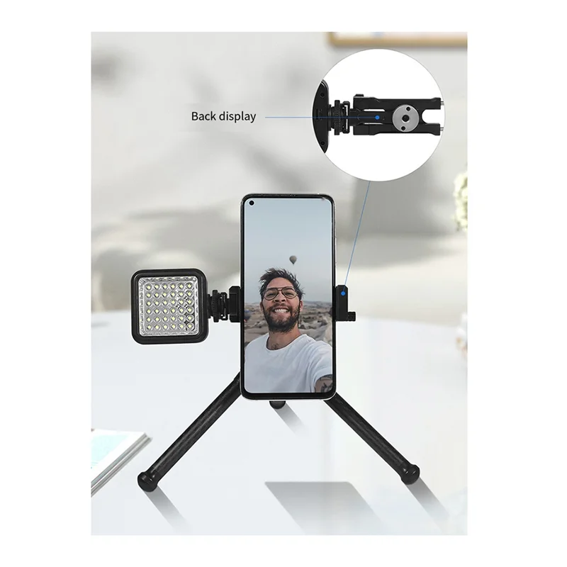 AT12 Cold Shoe Vlog Extension Bar Mount Adapter 1/4In Screw For Action Camera Bracket LED Light Mic Tripod Stand