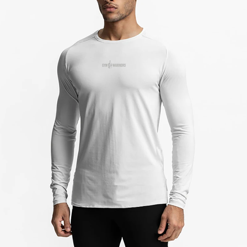 Mens Fitness Brand Workout Casual Fashion Comfortable Trend Slim Sporting T Shirt  Fit Long Sleeve Bodybuilding T-shirt