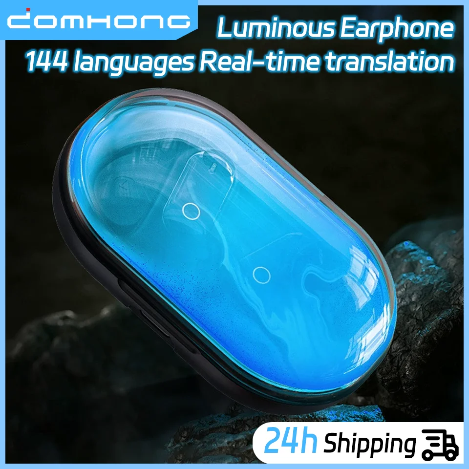 

Wireless Bluetooth Translation Headphones 144 Language Real Time Translator Earphones Have Luminous Music Headset Sports Earbuds