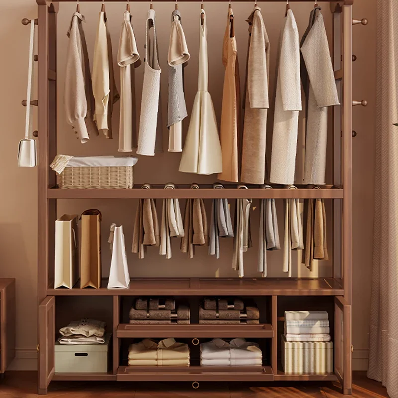 Floor Bedroom Coat Racks Solid Wood Balcony Bedroom Minimalist Coat Racks Modern Storage Burro Ropa Perchero Home Furniture