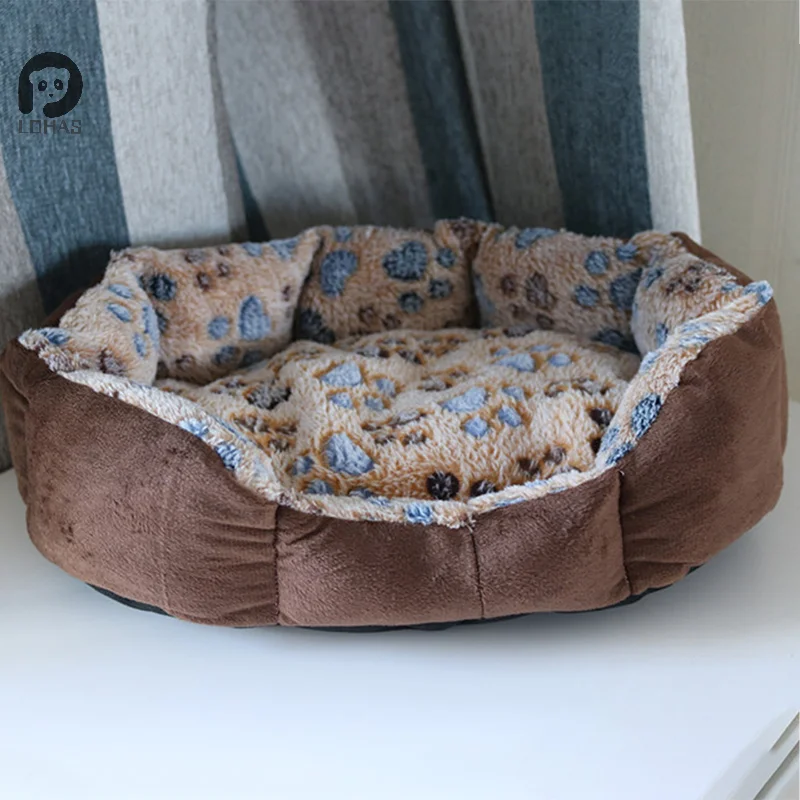 1pc Pet Dog Beds Mats Soft Plush Warm Sofa Kennel Sleep Basket for Small Dogs Cat Cusion Puppy Cat Bed House Supplies