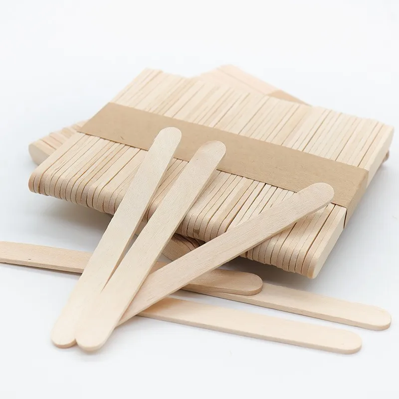 50PCS Vrouw Houten Lichaam Ontharing Sticks Wax Waxen Wegwerp Sticks Schoonheid Toilettas Kits Houten Tongspatel Spatel