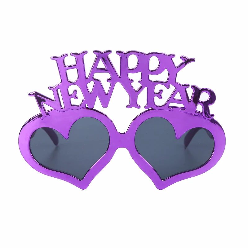 Gafas de corazón para fiesta de Feliz Año Nuevo, accesorios de fotografía, decoraciones divertidas, gafas de corazón para adultos y niños