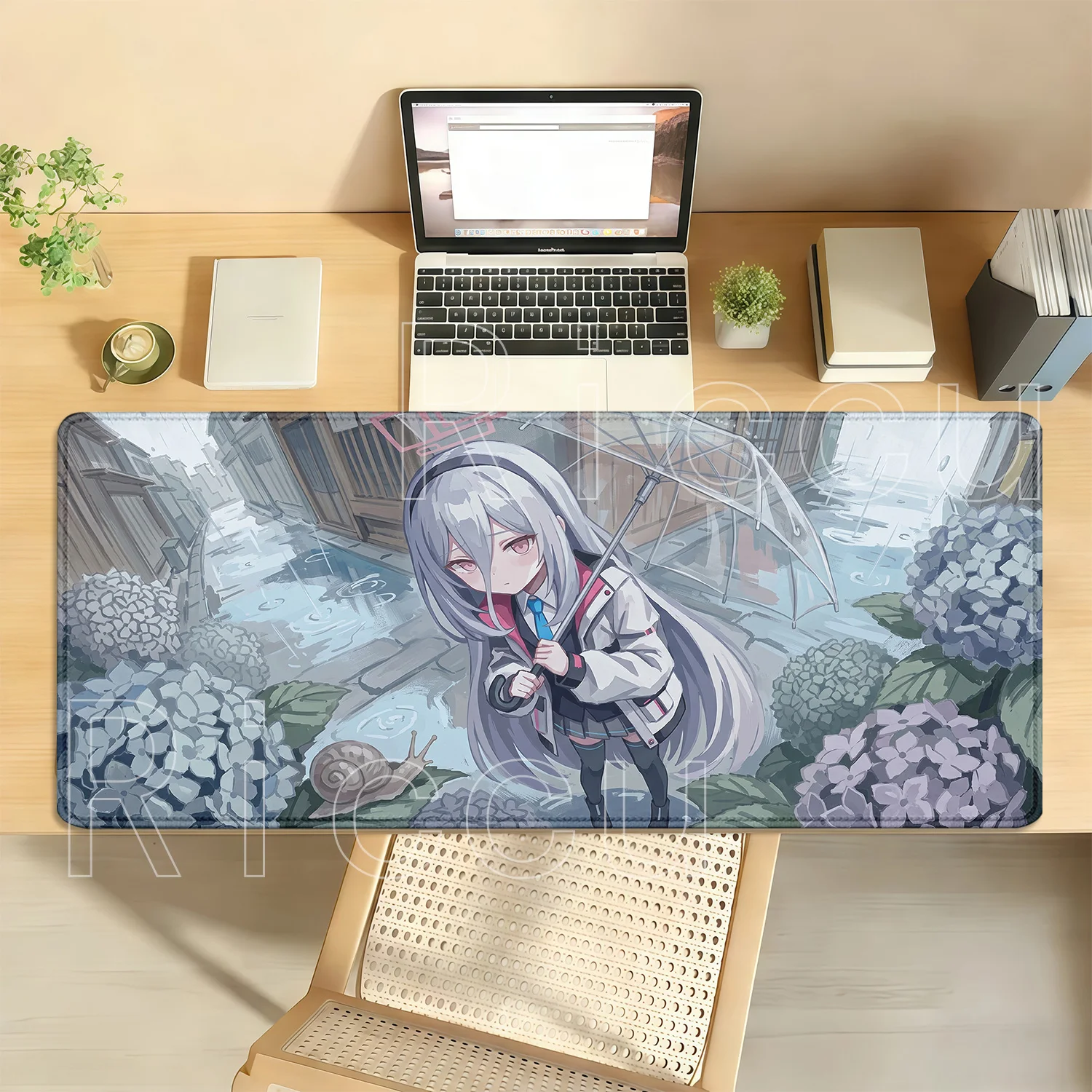 Anime Cute Girl Tendo Kei Gaming Blue Archive Mousepad Non-slip Key Mouse Pad Keyboard Offices Overlock XXL HD Printing Desk Mat
