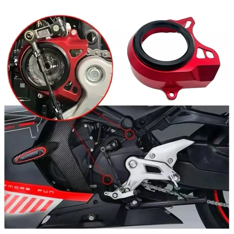 

Accesorios de motocicleta cubierta For CFMOTO 450SR 450 SRS 450SS 2022 2023 tapa protectora de engranaje de cadena transparente