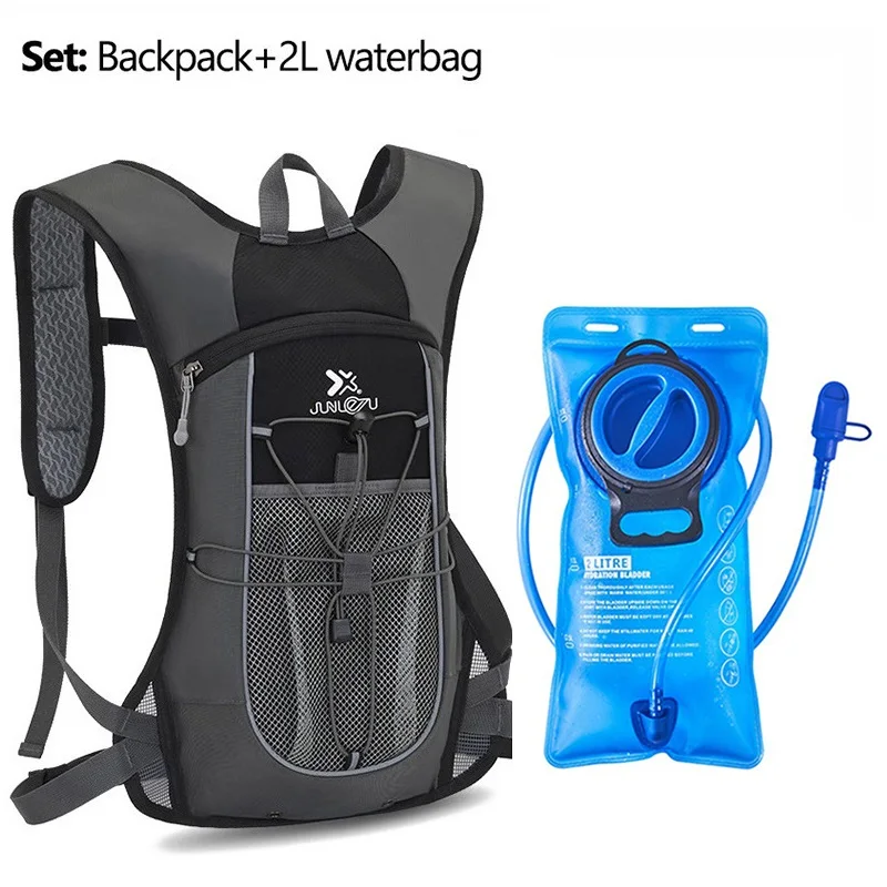 Outdoor Sports Backpack with 2L Water Bag Set Hiking Refill Hydration Rucksack Breathable Cycling Water Bladder Knapsack