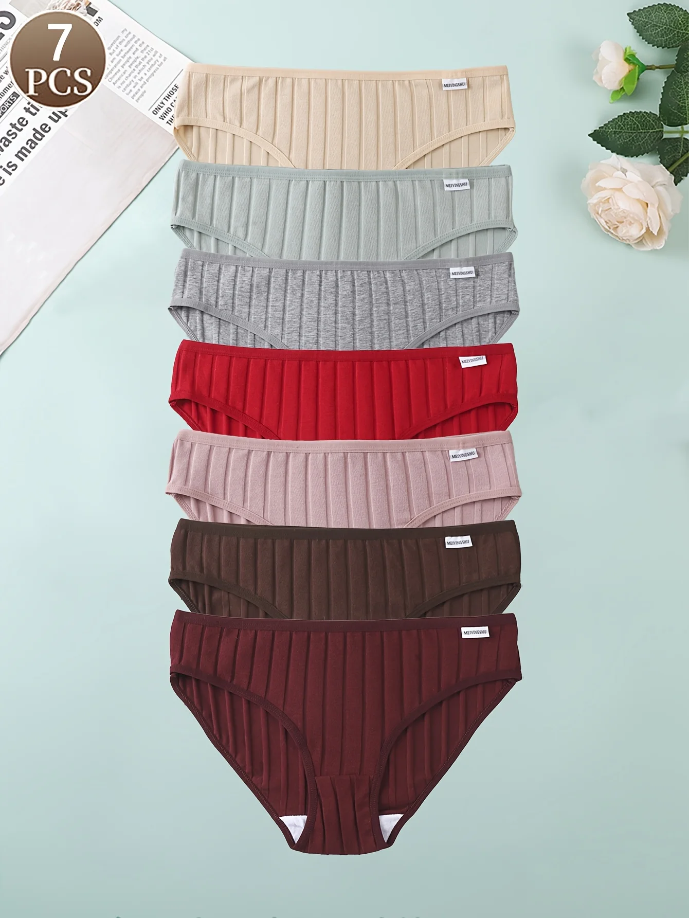 conjunto-de-7-calcinhas-de-algodao-femininas-confortaveis-e-sem-costura-cintura-media-simples-com-letras