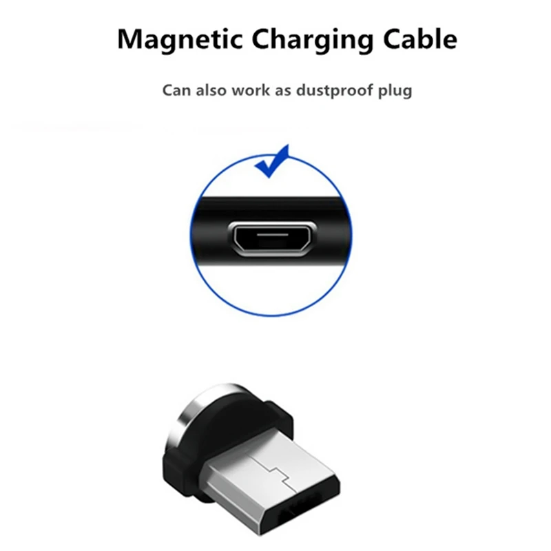 Round Magnetic Cable Plug 8 Pin mini USB Plugs Fast Charging Phone Magnet Charger Plug