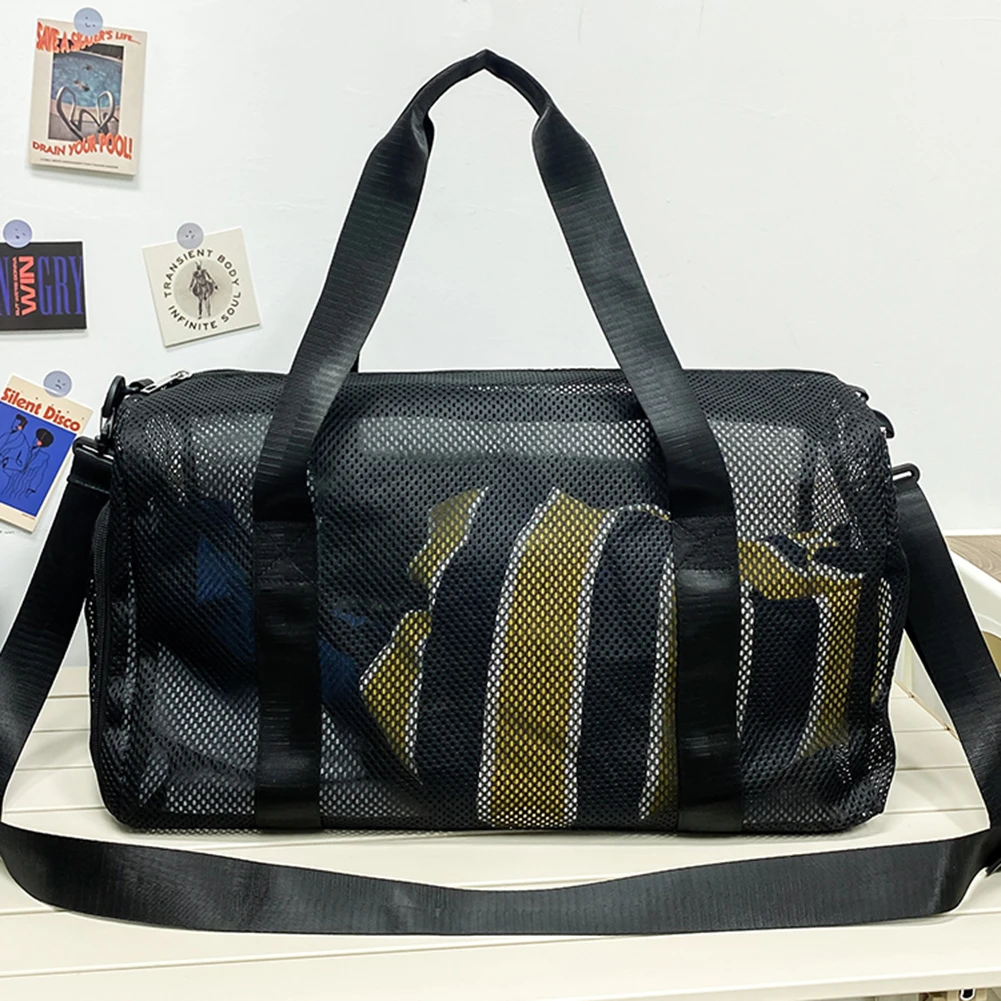 حقيبة سفر شبكية بسعة كبيرة ، حقائب للعطلة الأسبوعية خلال الليل ، فصل جاف رطب ، حقيبة رسول للياقة البدنية ، السفر في الهواء الطلق #5