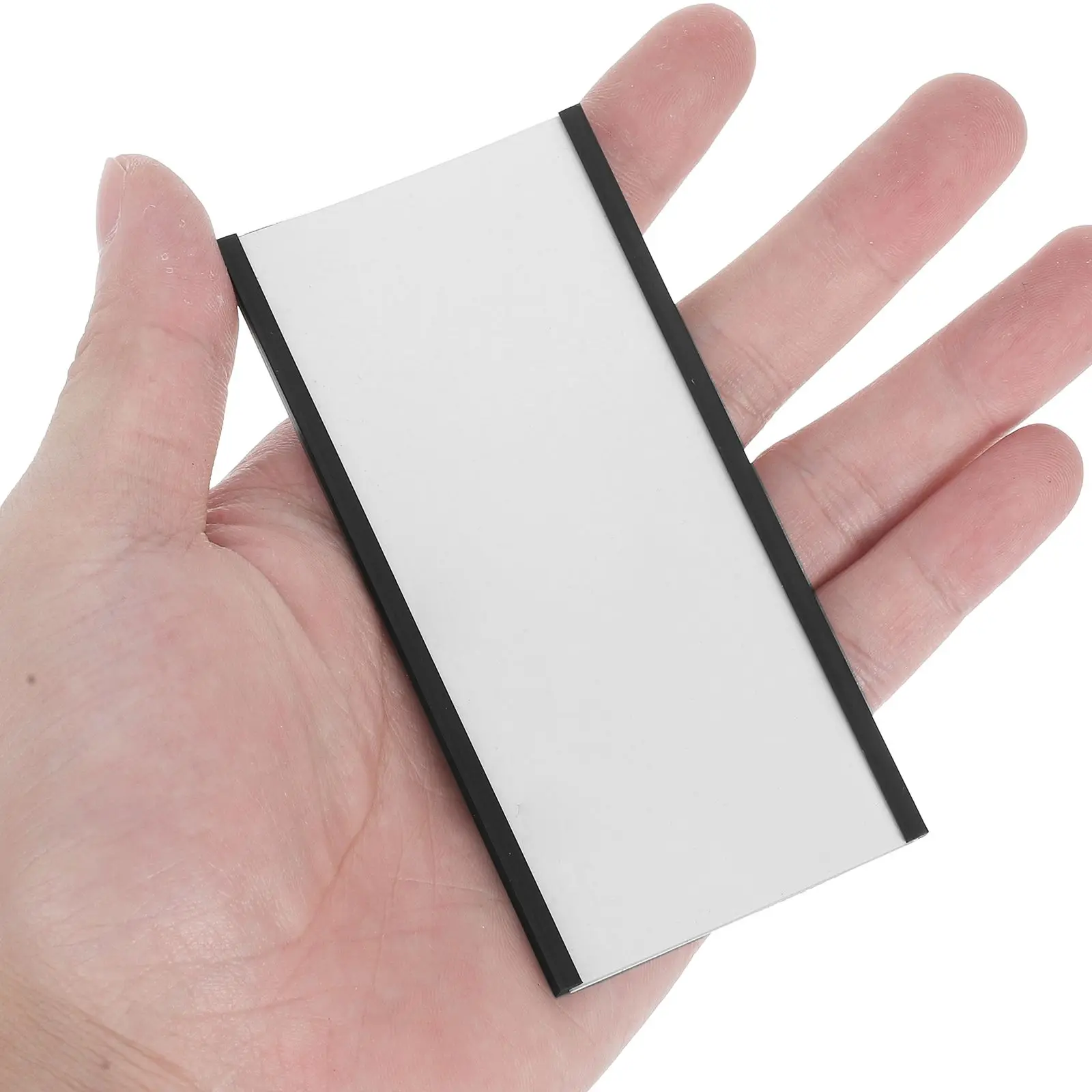 

10 Sets Magnetic Label Holders 10x5cm Reusable Plate Labels for Warehouse Shelves Magnetic Attachment Ideal for Tools Office