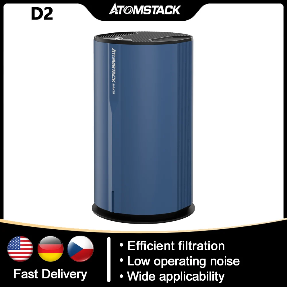 Atomstack Maker D2 Air Cleaner Laser Engraving Smoke Absorber with 8 Layers Filter 99.97% Filtration Rate for Laser Engraver