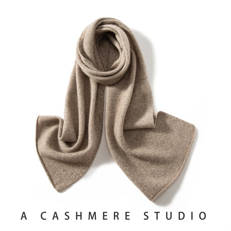 MERRILAMB High Quality 100% Cashmere Scarf Winter Outdoor Neck Warmer Bandana Thicken Ring Cashmere Knitted Scarves for Women