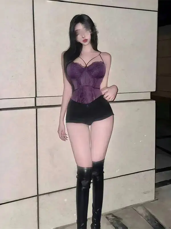 Tallas grandes 100kg encaje de pestañas encaje fino chica caliente medianoche pasión encanto Sexy púrpura mujeres mamelucos ropa trajes del cuerpo OXE8