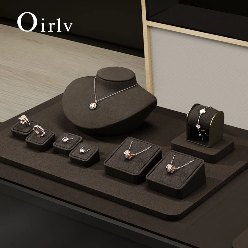 

Oirlv Подставка для ювелирных изделий Ожерелье из микрофибры Бюст Ювелирные изделия Бюст для ожерелья Кольцо Подвеска Держатель Витрина Подставка для ювелирных изделий
