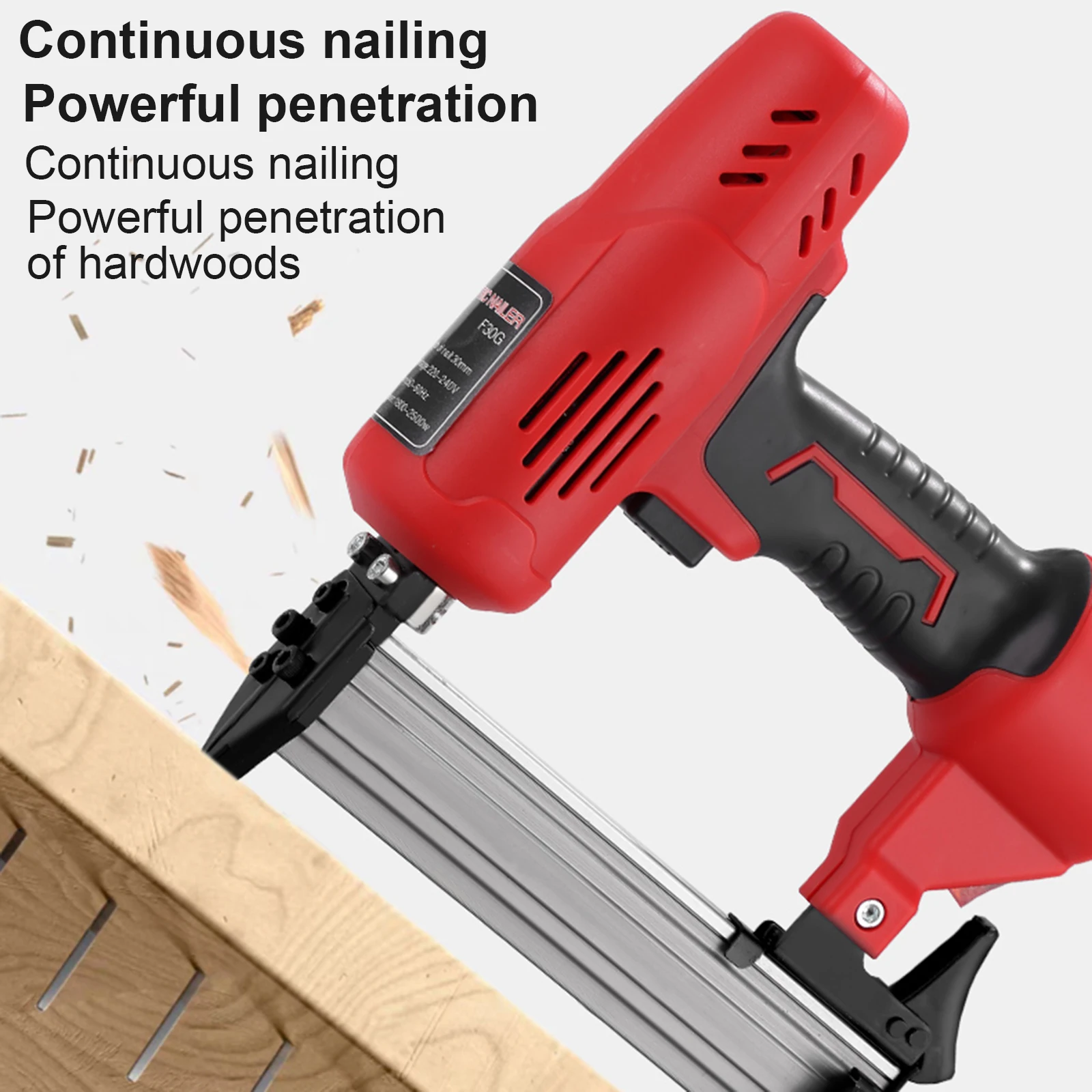 2600W 220V Electric Nail Gun Portable Wood Frame Stapler DIY Furniture Framing Nails Carpentry Woodworking Tools