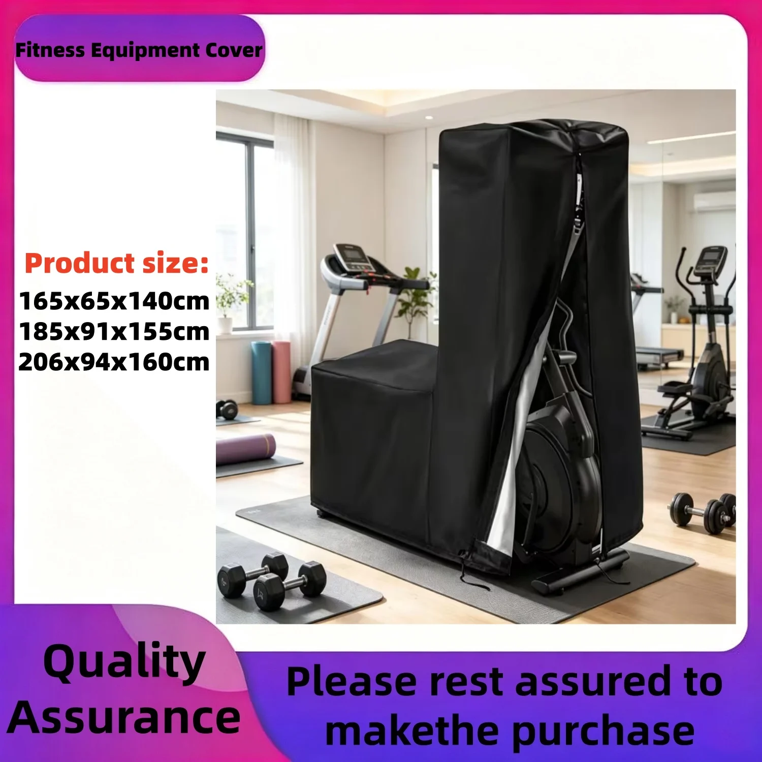 Elliptical Machine Cover,  The Zipper Design Is Convenient to Use and Compatible with Most Elliptical Machine Models.
