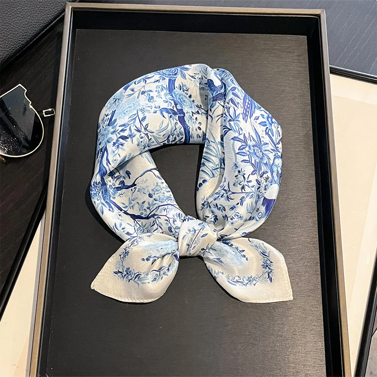 100% Real Silk Scarf Women Squ - Scarf Silk Square review and price