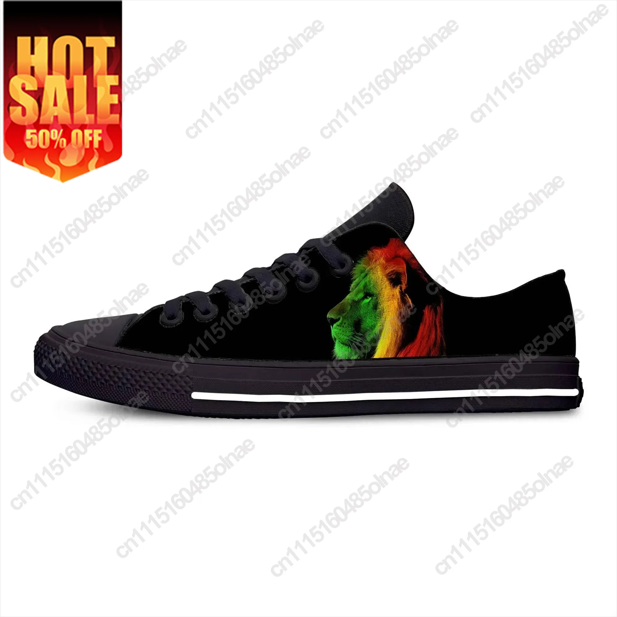 Hot Reggae Rastafarian Rasta Rastafari Lion Of Judah Casual Breathable Men Women Sneakers Custom Low Top Board Shoes