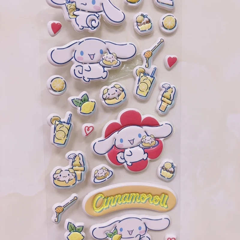 Cute Cinnamoroll Bubble Sticker Cartoon Anime Kulomi Dimensional Sticker Notebook Phone Case Decoration Student Reward Sticker