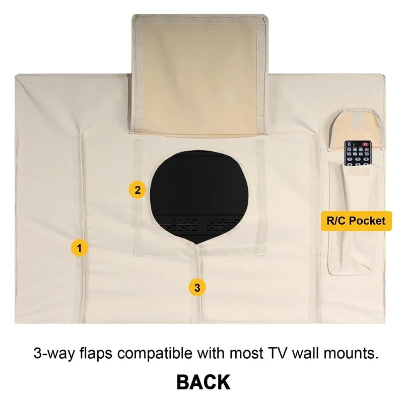 Heavy Duty 600D Oxford Outdoor TV Screen Dust Jacket 22-75