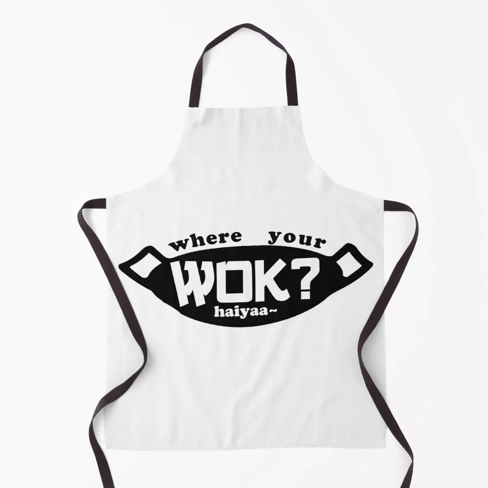 Uncle Roger ask you, you cook egg fry rice, Where Your Wok? - light colours Apron