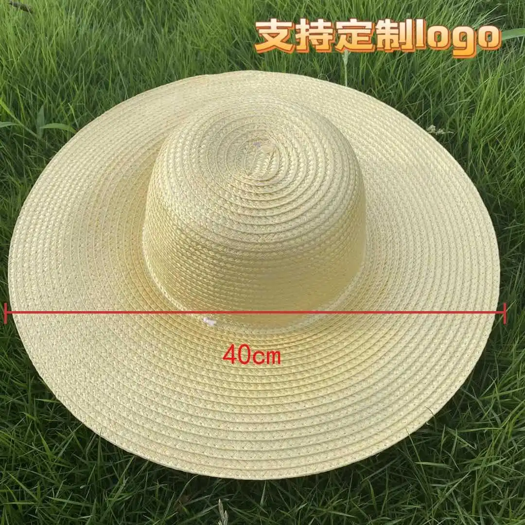 Wide Brim Straw Sun Hat Unisex Summer Uv Protection Cap For Outdoor Gardening Beach Farming Multiple Sizes Available Custom Logo