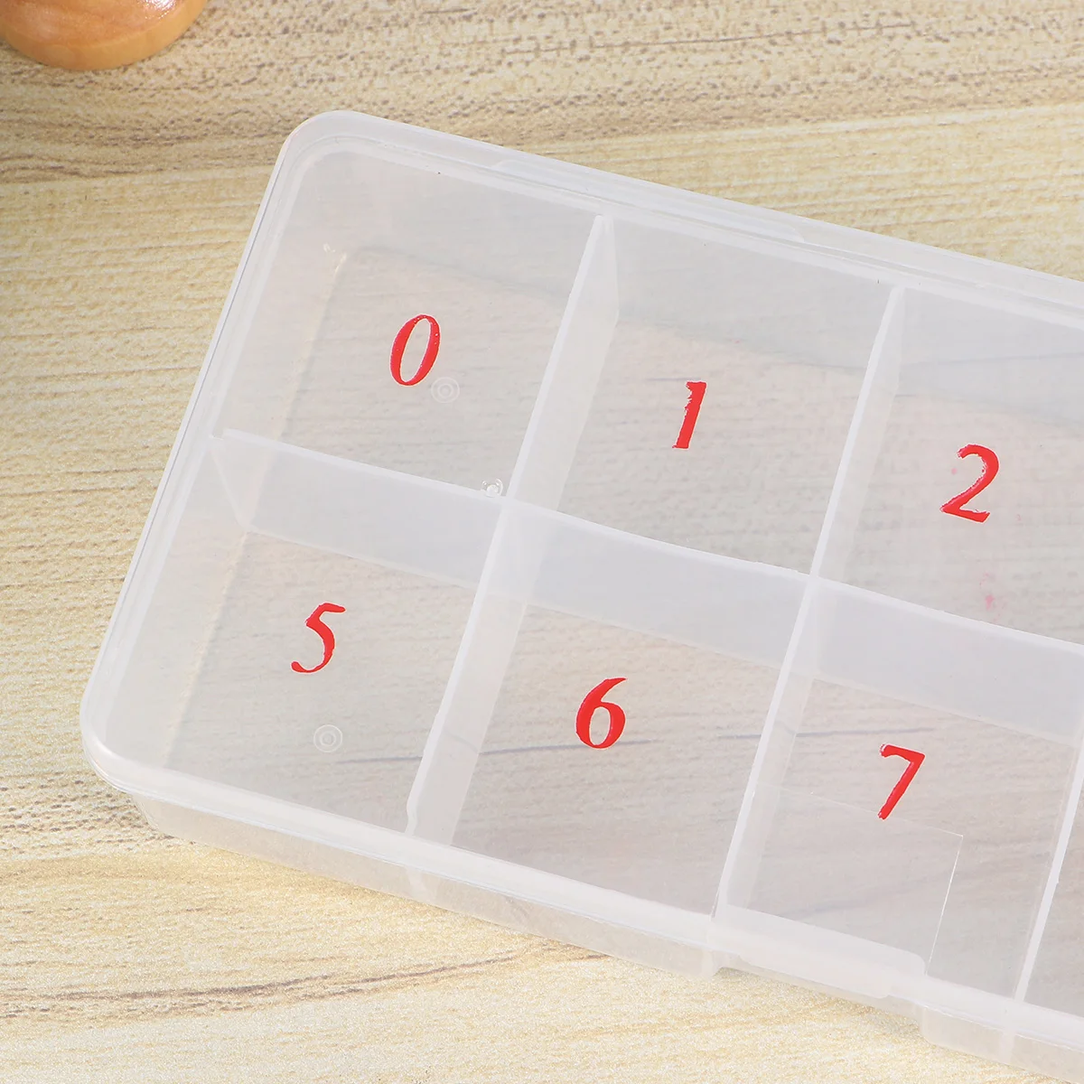 

3pcs 10-Grid Storage Box Fake Nail Piece Storage Case Nail Art Supplies Storage Container for Home Daily Use (Transparent)