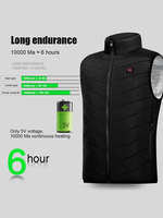 9 Areas Heated Vest Jacket USB Men Women Winter Warm Electrically Heated Thermal Waistcoat for Hunting Hiking Jacket Heat Coat