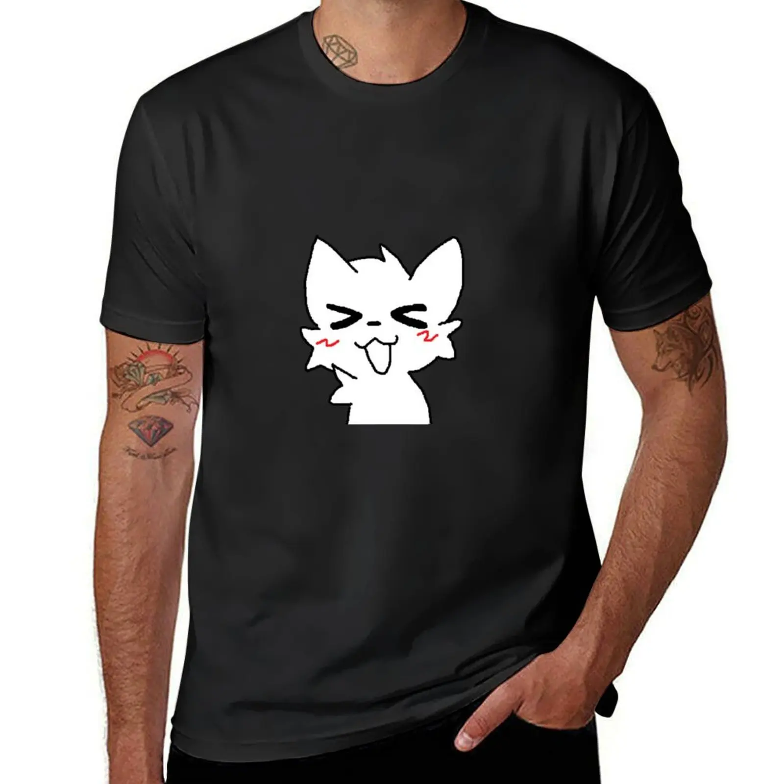 

Boykisser Meowing T-Shirt anime sweat tops mens graphic t-shirts funny