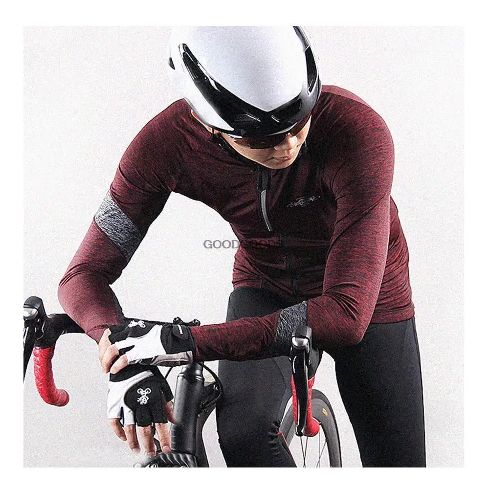 Bicicletas Long Sleeve Cycling Jersey Summer Unisex Ice Silk Fabric Storage Pocket Function High Elastic Fabric Polyester