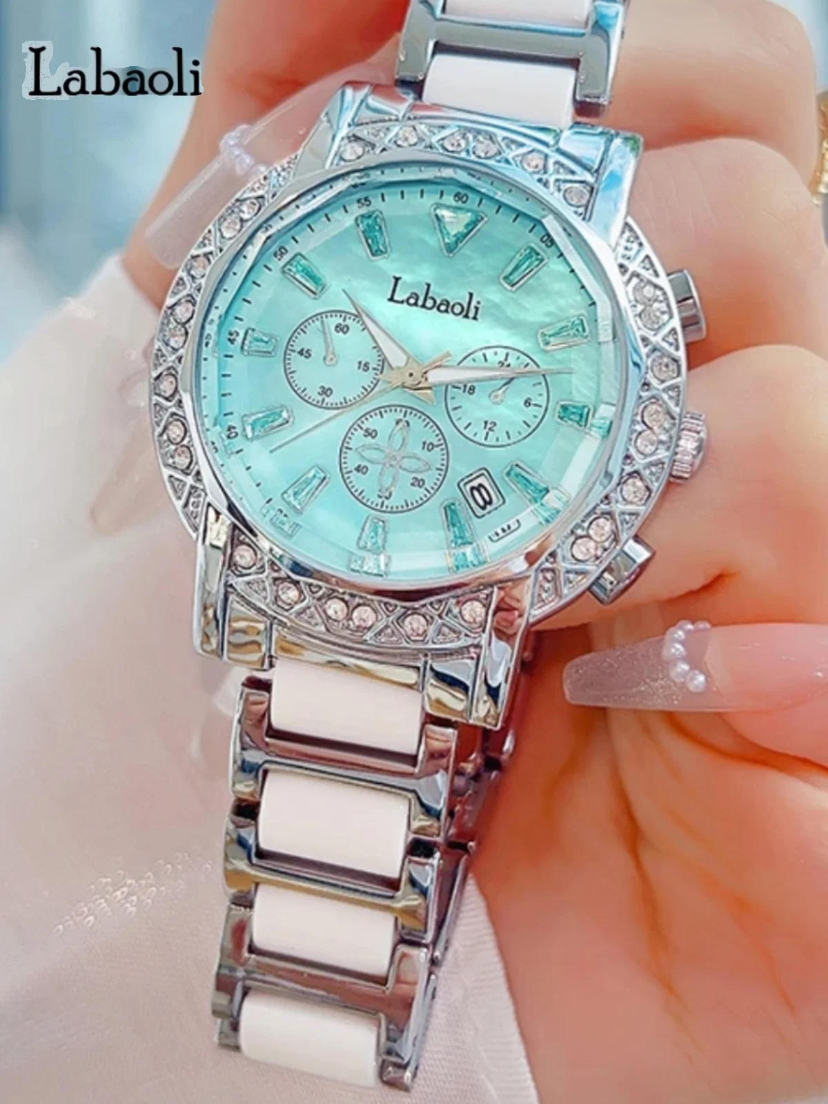 

Elegant women's watch, new fashionable and luxury women's steel band quartz watch, gift for girlfriend, women's accessories