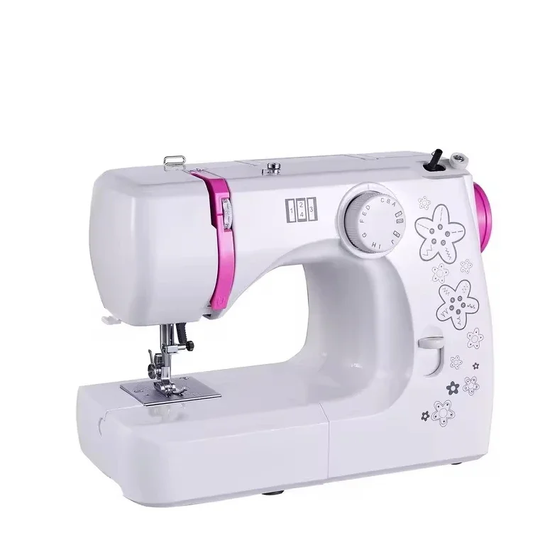 1216 Household Multi Function Sewing Machine portable with built-in light and 12 stitches in Aluminium body