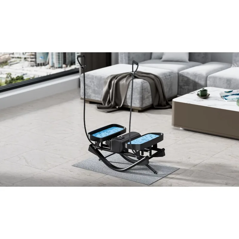 Steel Mini Swing Stepper Portable Cardio Training Machine Smooth Twisting Motion For Full Body Home Workout And Fitness