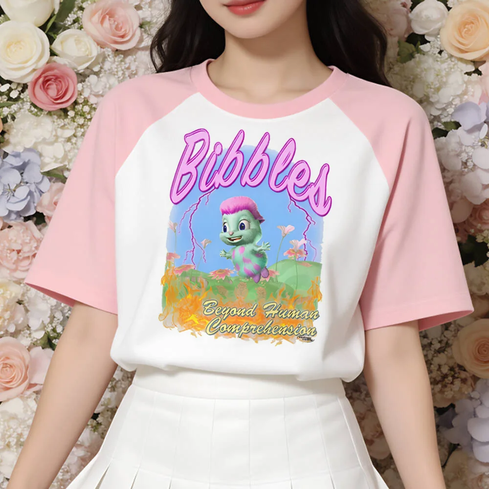 Bibble t shirt teen Gothic Comfortable Colorful University hip hop Y2k tshirt Classic graphic Psychedelic Gothic Digital Graphic