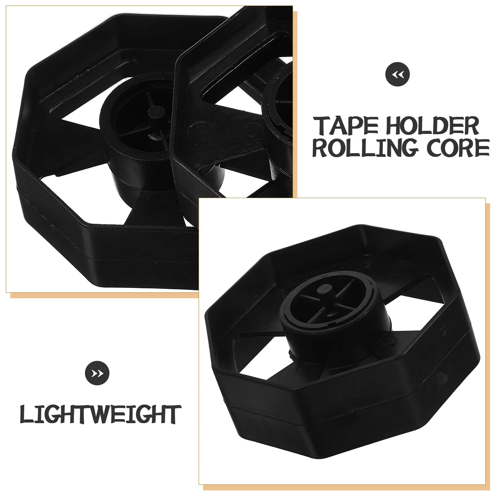 3Sets Movable Tape Roller Replacement: Rolling Core for Adhesive Dispenser Fits Standard Desktop Holders Smooth Functionality