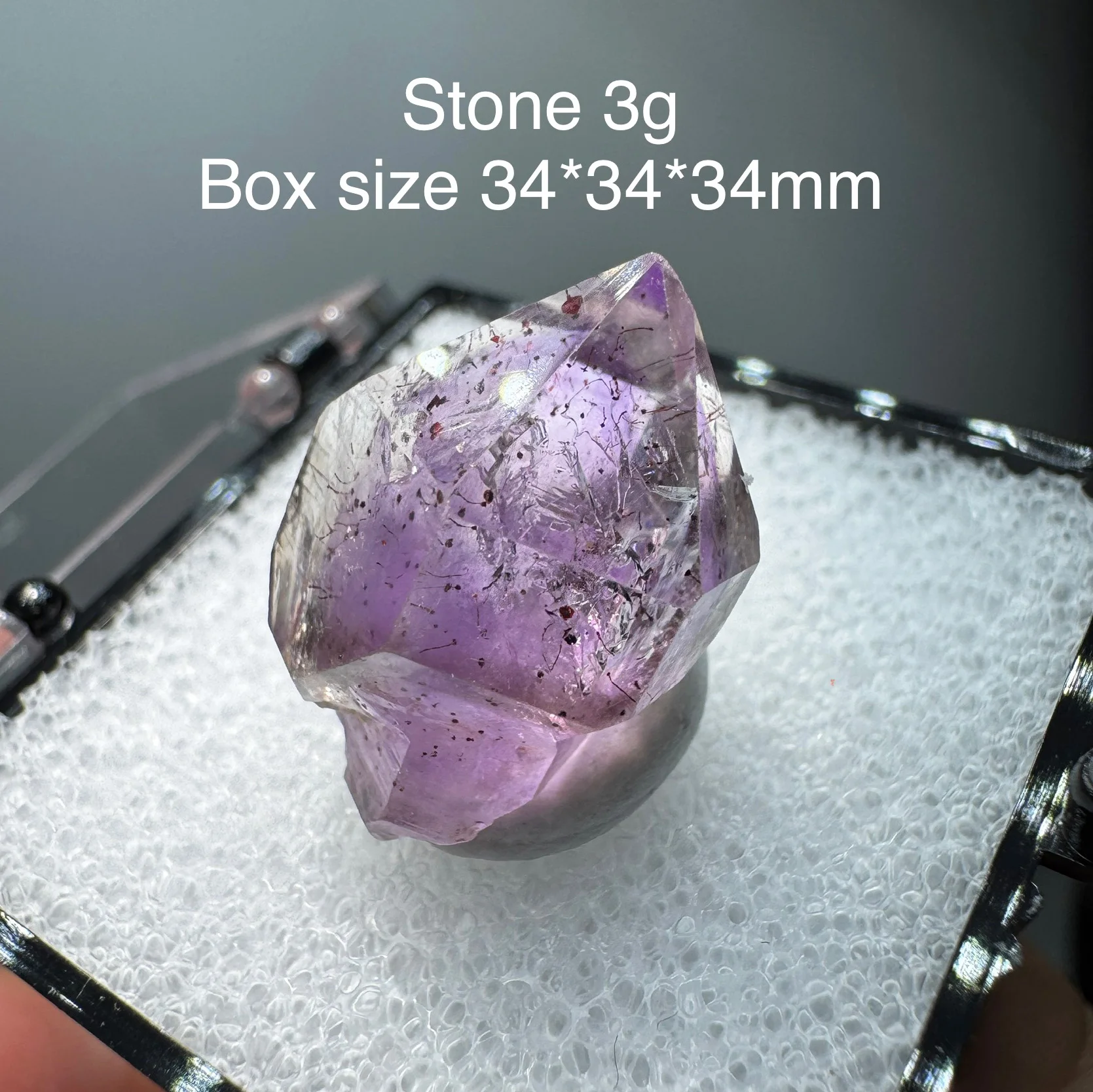 Natural Zimbabwe Raw Stone Amethyst Super Seven Crystal Mineral Quartz Cluster Healing Home Decor Box Size 34X34mm