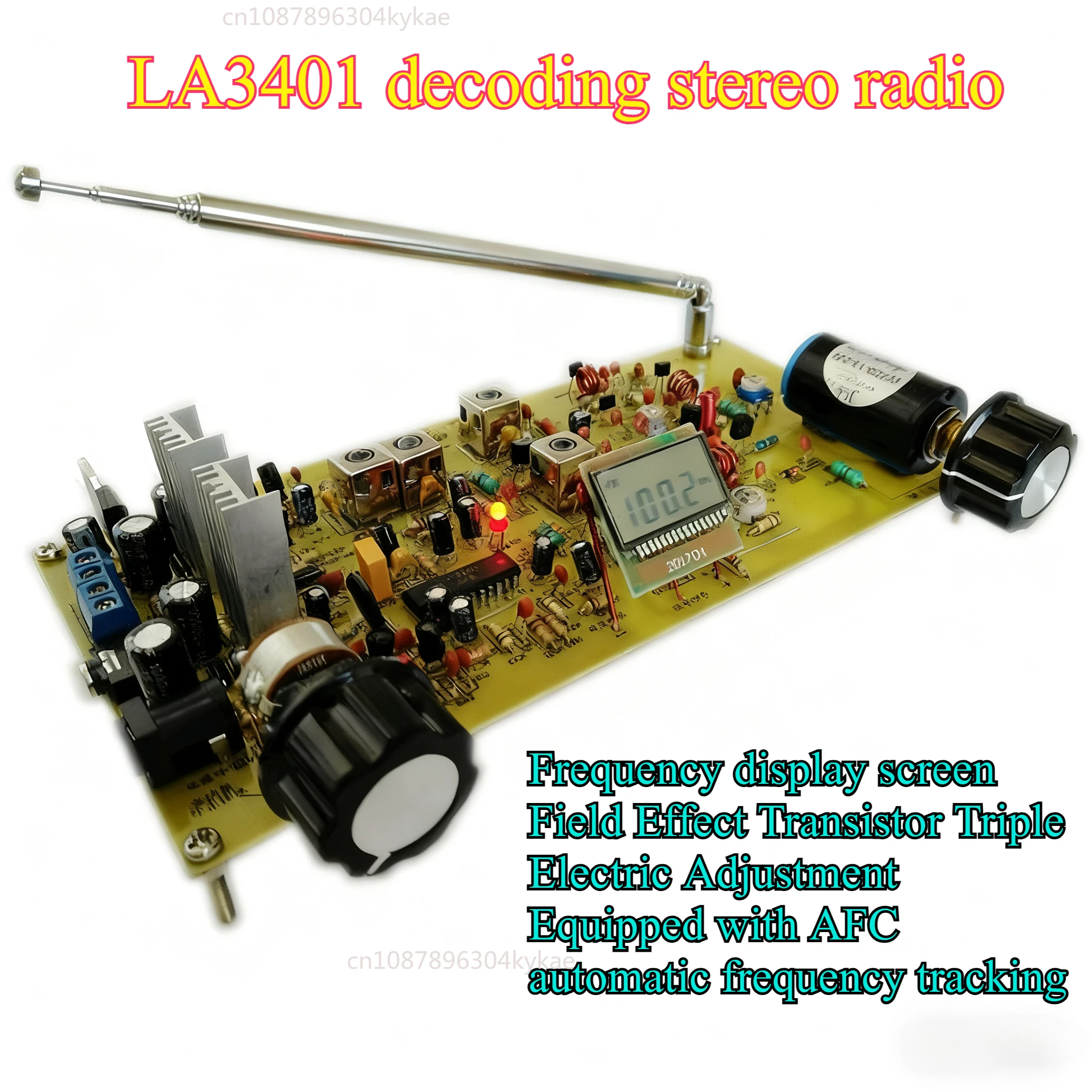 Discrete Components, FM, Stereo Radio LA3401 Decoding FM Electronic DIY Kit