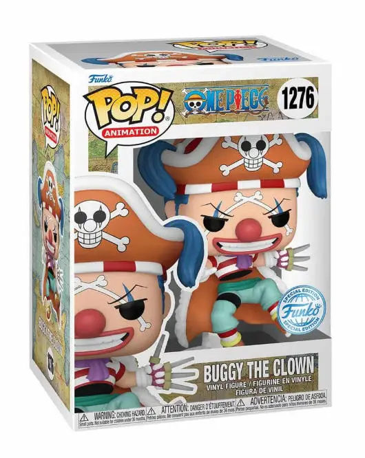 Funko Pop One Piece Buggy der Clown 1276 #   Vinylfigur, 10 cm, PVC-Sammelpuppe, Spielzeug für Kinder, Geburtstag, Karneval