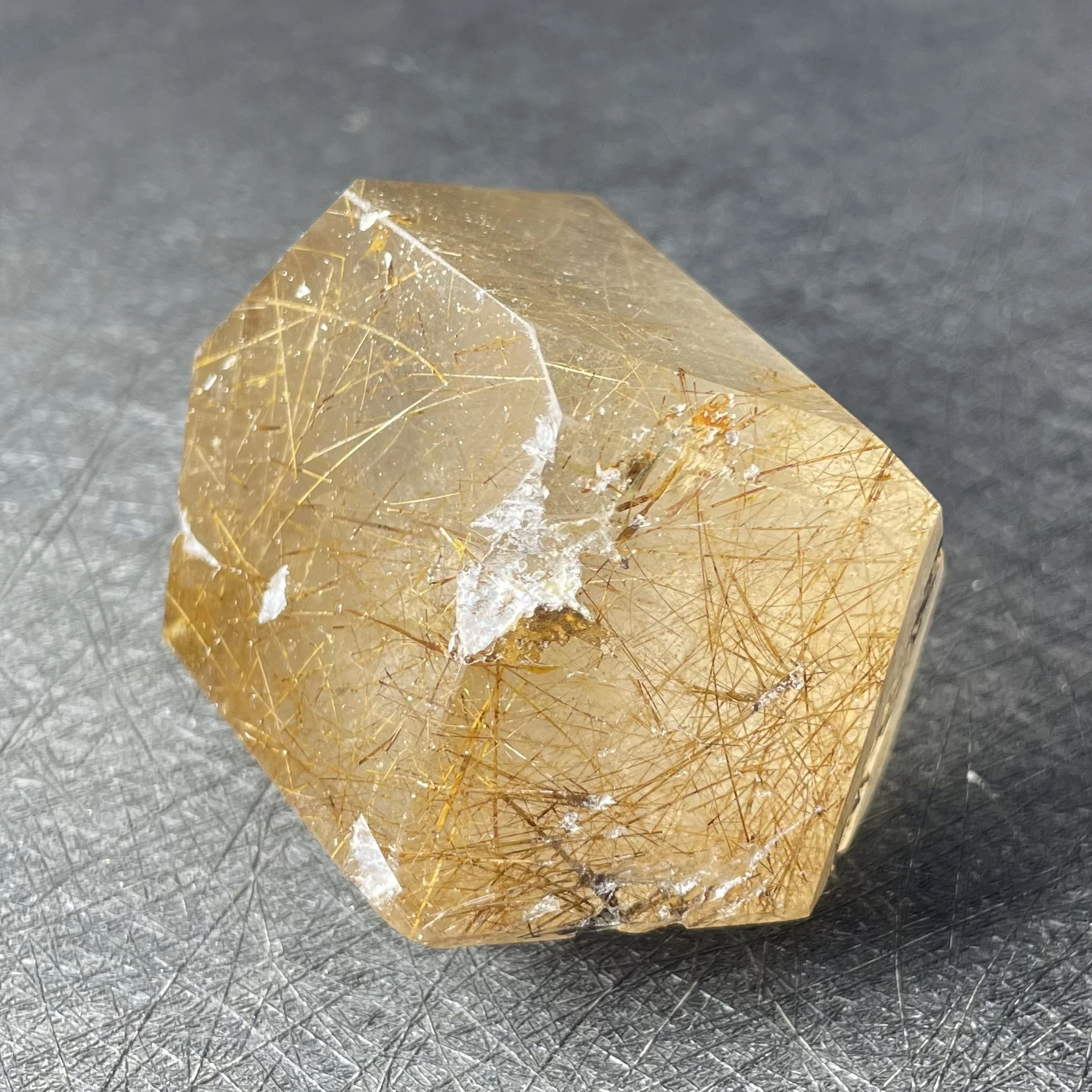 

155g Natural Stone Quartz Rutilated Freeform Polished Crystal Decoration Rock Gift Reiki Healing B30