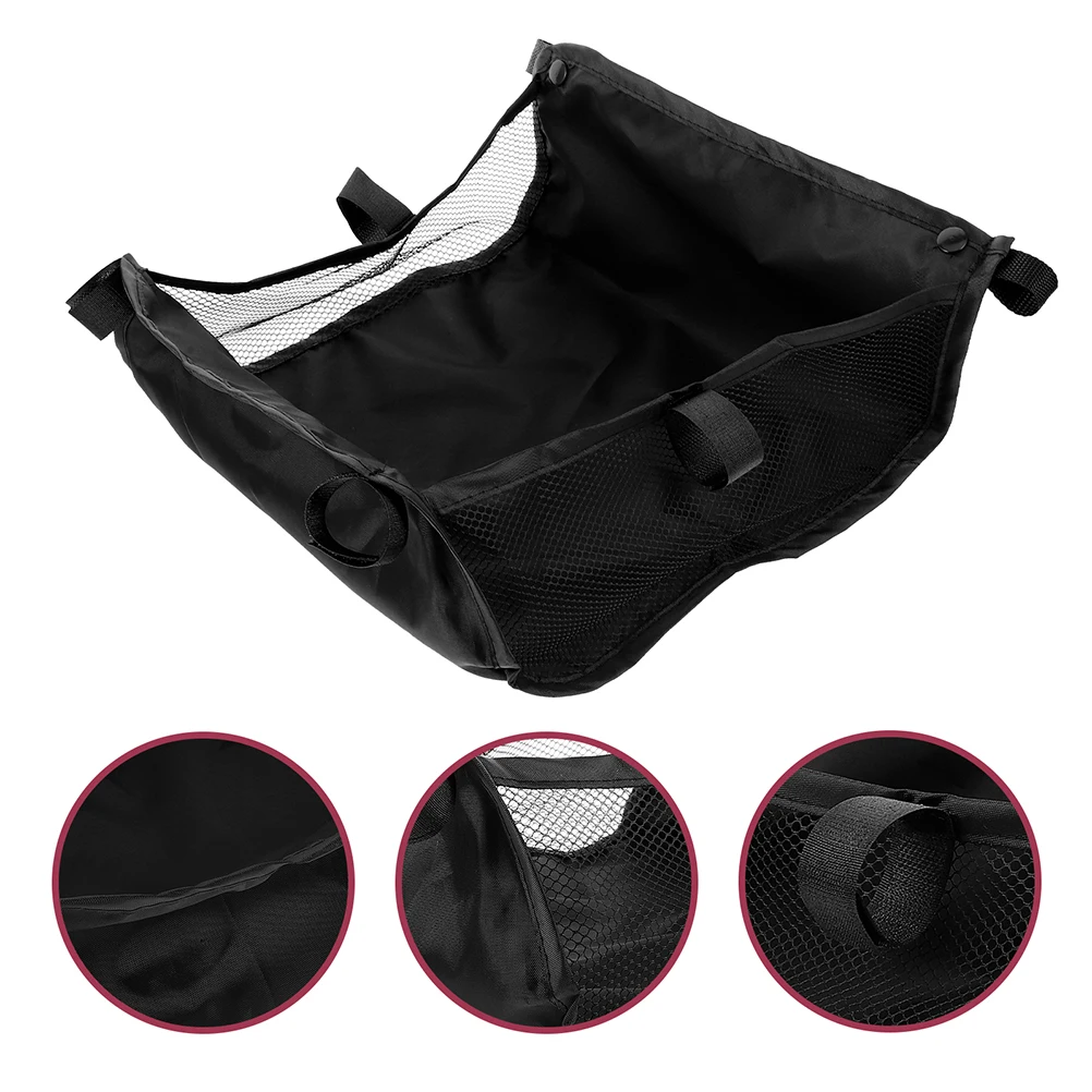 

2pcs Storage Basket Large Capacity Storage Bag Under Organizer Pouch Universal Accessories Bag Stroller Attachment