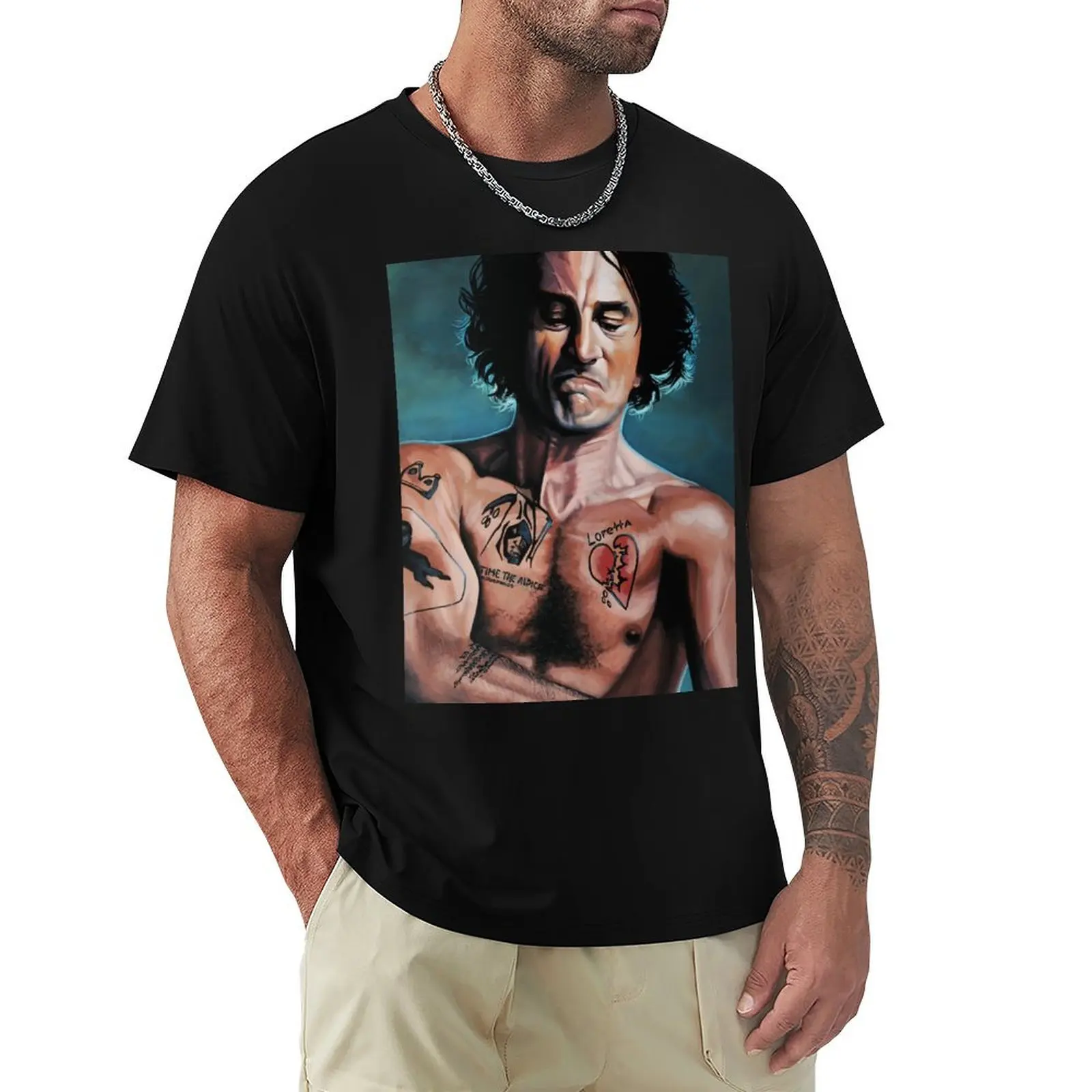 

Robert de Niro in Cape Fear Painting T-Shirt Fashion Casual Short Sleeve Top