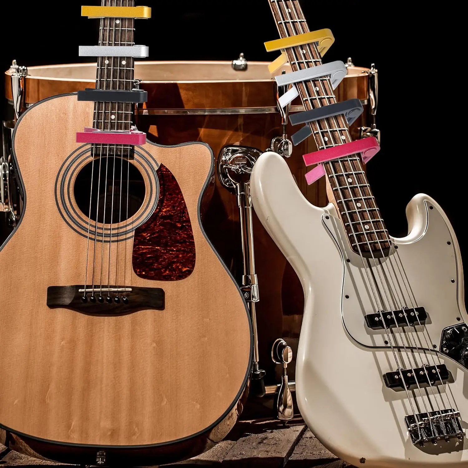 كابو ميواير جيتار كابو احترافي مصنوع من سبائك الألومنيوم بتصميم مريح: قبضة آمنة وليمة مثالية للاستوديو والمرحلة #5