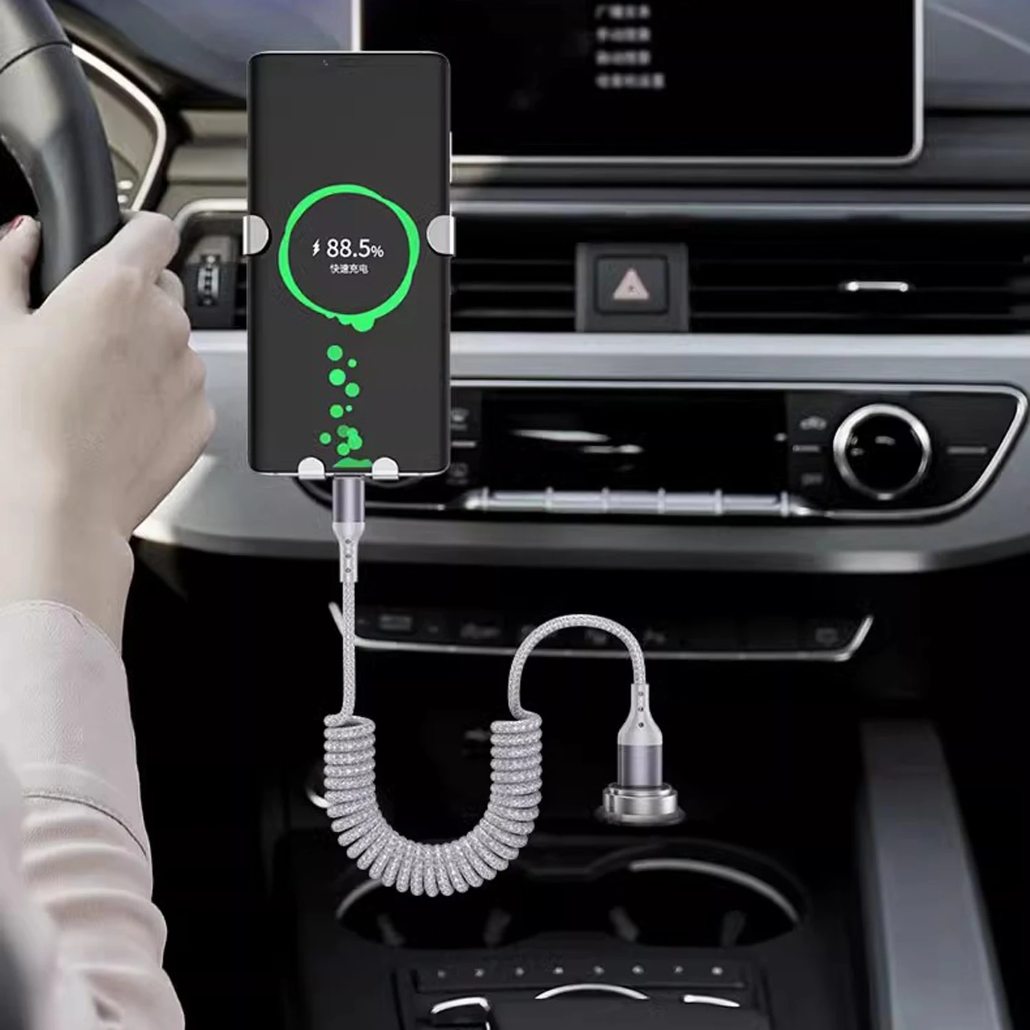 สายเคเบิล USB A เป็น USB C แบบ - Coiled Usb Cable บทวิจารณ์และราคา